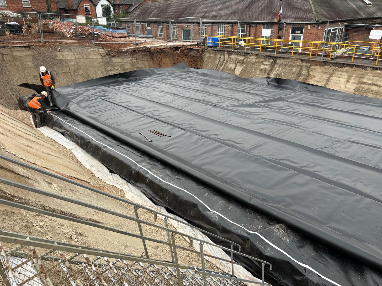 Surface water tank installation